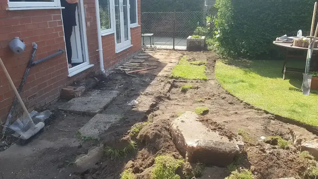 Site preparation and groundworks being carried out by Insight PS for a new garden project.