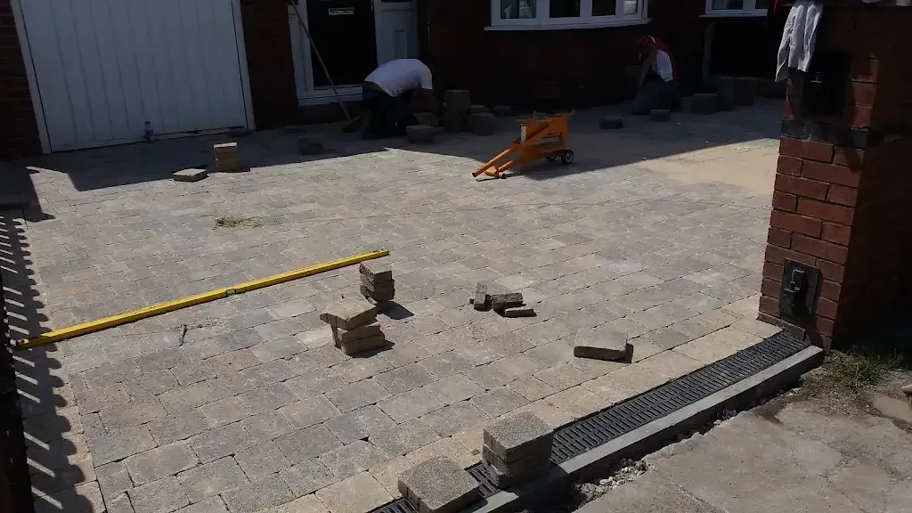 Installation of a new block paving driveway by Insight PS team
